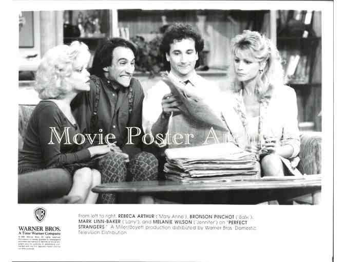 PERFECT STRANGERS, tv stills, Bronson Pinchot, Mar Linn-Baker, Melanie Wilson.