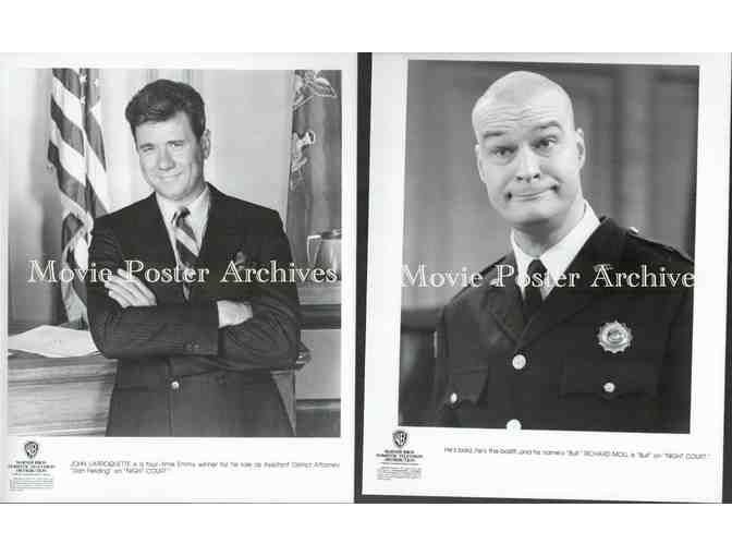 NIGHT COURT, tv stills, Harry Anderson, John Larroquette, Richard Moll