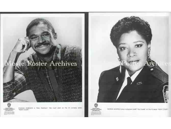 NIGHT COURT, tv stills, Harry Anderson, John Larroquette, Richard Moll