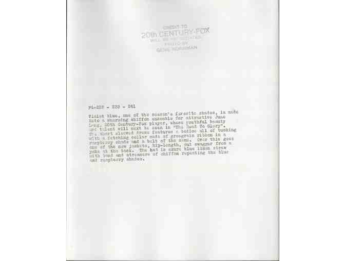 JUNE LANG, group of classic celebrity portraits, stills or photos