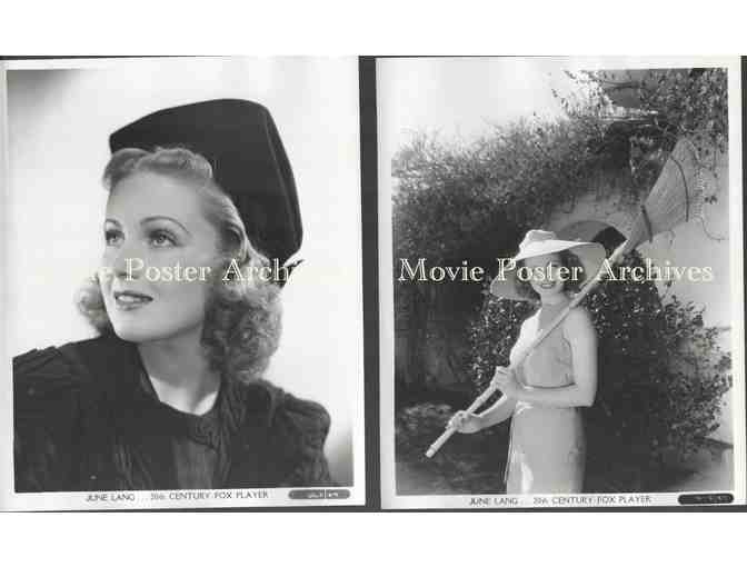 JUNE LANG, group of classic celebrity portraits, stills or photos