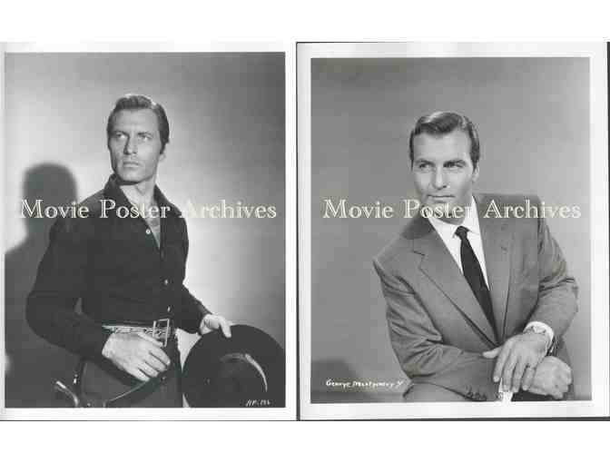 GEORGE MONTGOMERY, group of classic celebrity portraits, stills or photos