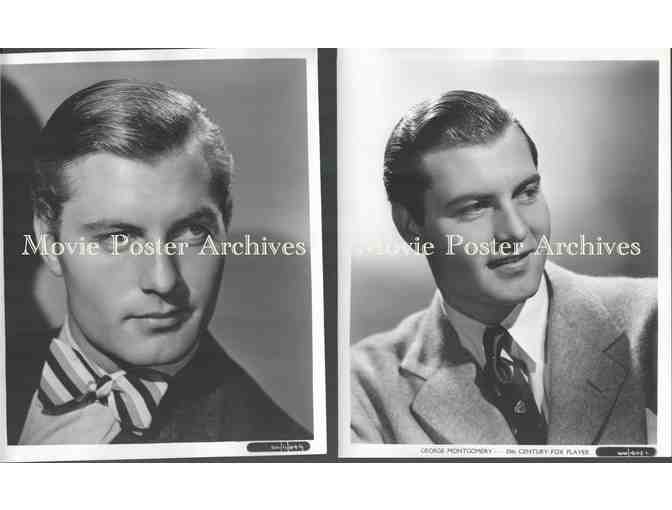 GEORGE MONTGOMERY, group of classic celebrity portraits, stills or photos