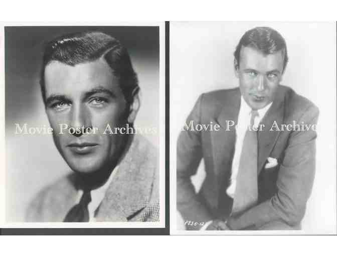GARY COOPER, group of classic celebrity portraits, stills or photos