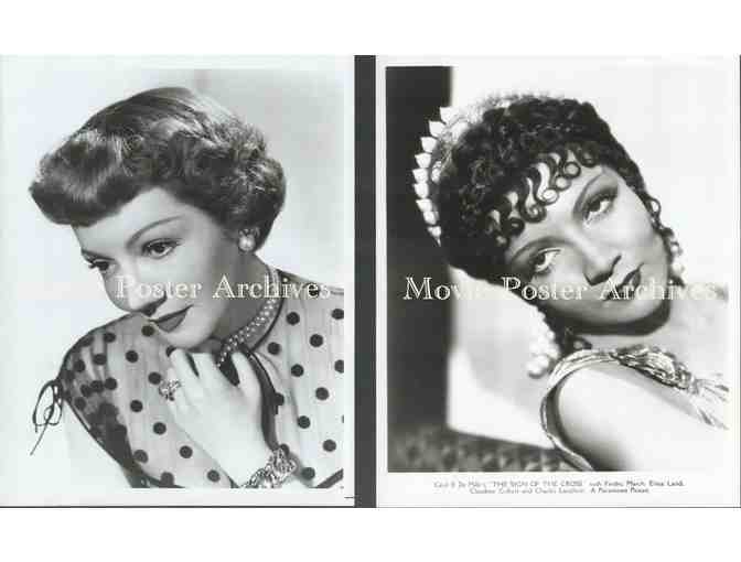 CLAUDETTE COLBERT, group of classic celebrity portraits, stills or photos
