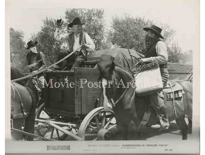 HOMESTEADERS OF PARADISE VALLEY, 1947, movie still set, Allan Rocky Lane, Robert Blake