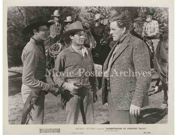 HOMESTEADERS OF PARADISE VALLEY, 1947, movie still set, Allan Rocky Lane, Robert Blake