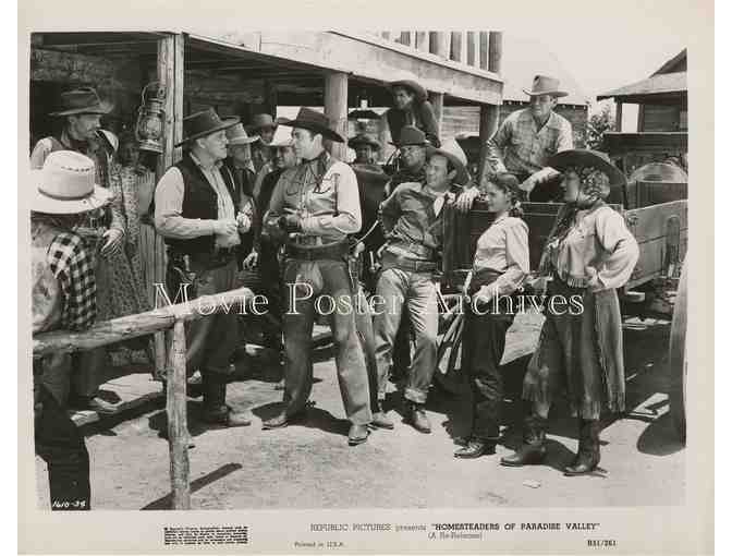 HOMESTEADERS OF PARADISE VALLEY, 1947, movie still set, Allan Rocky Lane, Robert Blake