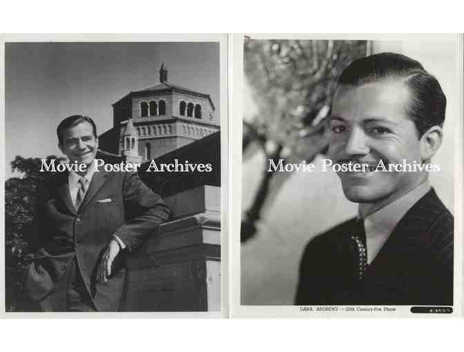 DANA ANDREWS, group of black and white classic celebrity portraits, stills or photos