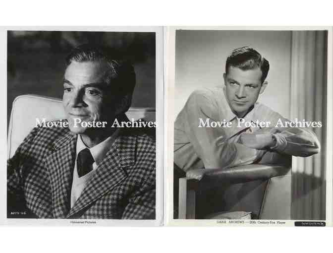 DANA ANDREWS, group of black and white classic celebrity portraits, stills or photos