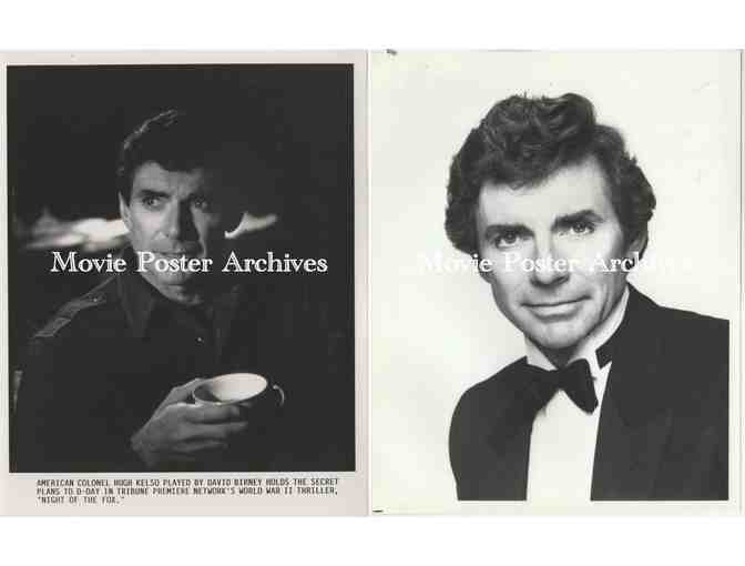 DAVID BIRNEY, group of black and white classic celebrity portraits, stills or photos