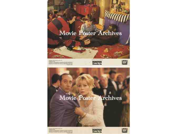 DUNSTON CHECKS IN, 1995, mini lobby cards, Jason Alexander, Faye Dunaway, Paul Reubens