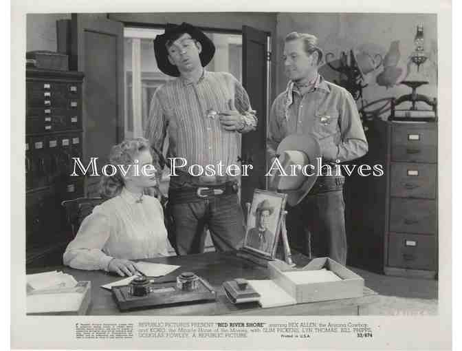 RED RIVER SHORE, 1953, movie stills, Rex Allen, Slim Pickens, Lyn Thomas