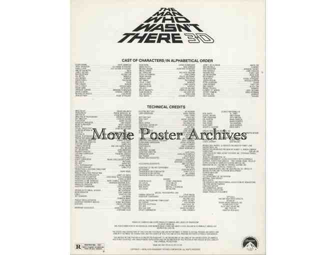 MAN WHO WASNT THERE 3D, 1983, program, Steve Guttenberg, Art Hindle, William Forsythe