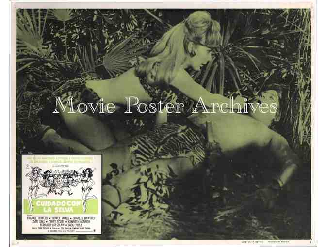 CARRY ON UP THE JUNGLE, 1970, lobby cards, Sidney James, Charles Hawtrey