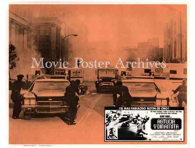 ALPHA CAPER, 1973, lobby cards, Henry Fonda, Leonard Nimoy, Larry Hagman