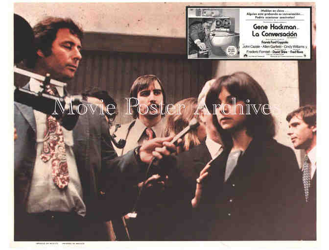 CONVERSATION, 1974, lobby cards, Gene Hackman, Harrison Ford, Robert Duvall