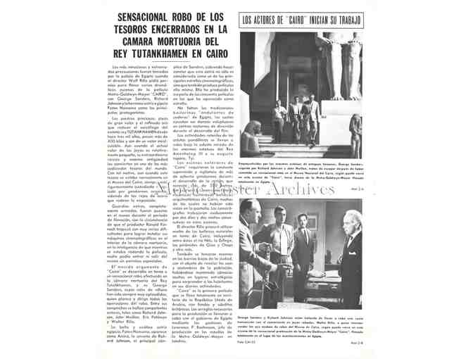 CAIRO, 1963, pressbook,George Sanders, Richard Johnson, Faten Hamama