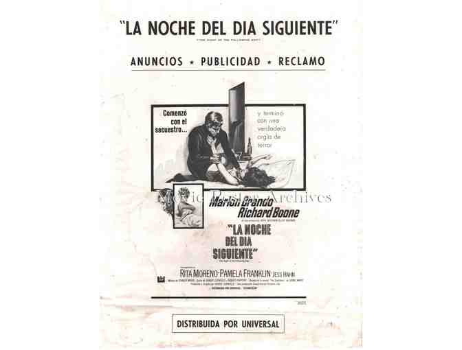 NIGHT OF THE FOLLOWING DAY, 1969, pressbook, Marlon Brando, Richard Boone