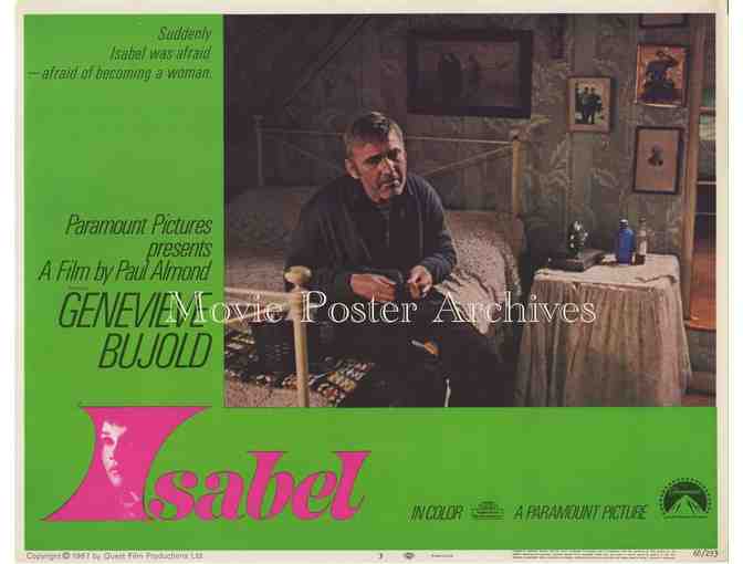 ISABEL, 1968. lobby card set, Genevieve Bujold, Al Waxman, supernatural horror