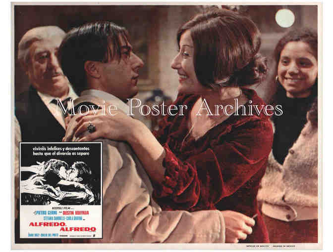 ALFREDO, ALFREDO, 1973, lobby card set, Dustin Hoffman, Stefania Sandrelli