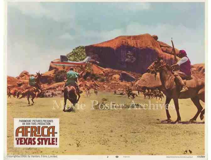 AFRICA -- TEXAS STYLE, 1967, lobby card set, Hugh O'Brian, John Mills