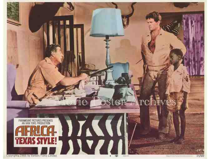 AFRICA -- TEXAS STYLE, 1967, lobby card set, Hugh O'Brian, John Mills