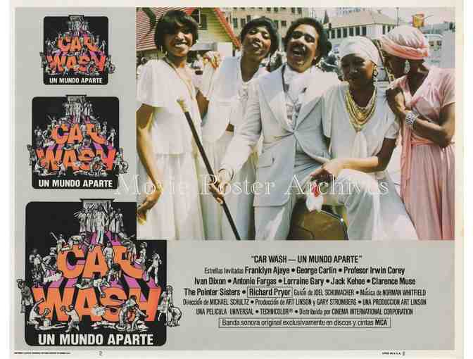 CAR WASH, 1976, lobby card set, Richard Pryor, George Carlin, Pointer Sisters