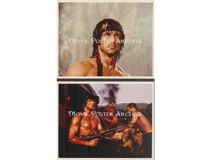 RAMBO FIRST BLOOD PART II, 1985, color photographs, Sylvester Stallone, Richard Crenna