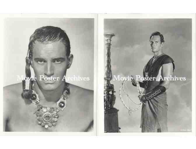 CHARLTON HESTON, group of black and white classic celebrity portraits, stills or photos