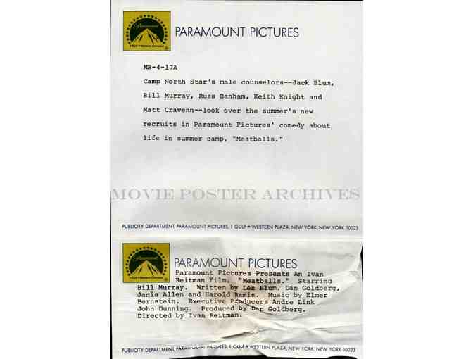 MEATBALLS, 1979, movie stills, Bill Murray, Harvey Atkin, Kate Lynch