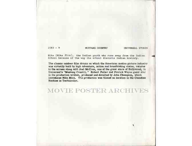 MUSTANG COUNTRY, 1976, movie stills, Robert Fuller, Patrick Wayne