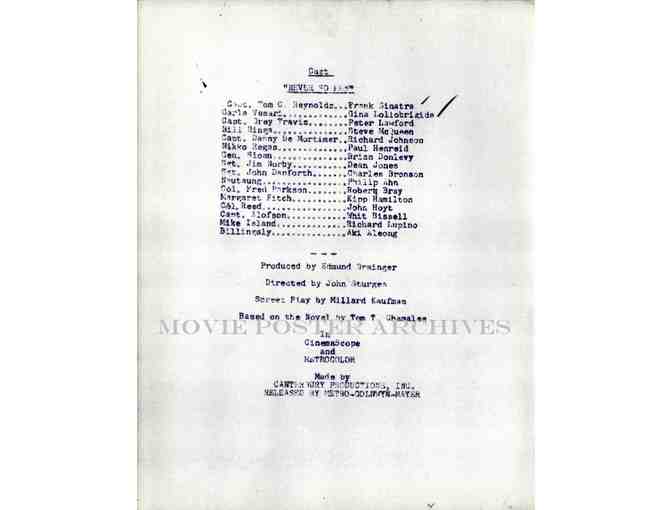 NEVER SO FEW, 1959, movie stills, Frank Sinatra, Gina Lollobrigida