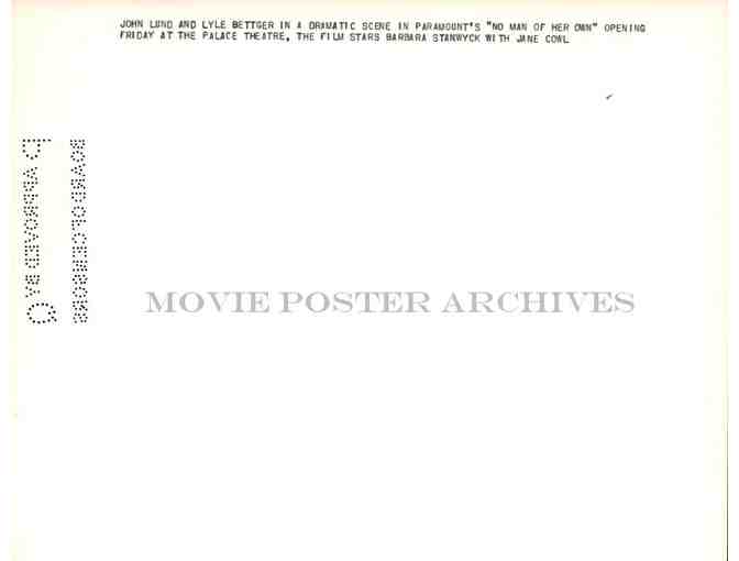 NO MAN OF HER OWN, 1950, movie stills, Barbara Stanwyck, John Lund