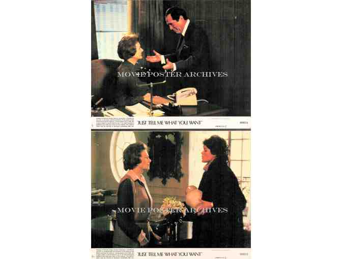 JUST TELL ME WHAT YOU WANT, 1980, mini lobby cards, Ali MacGraw