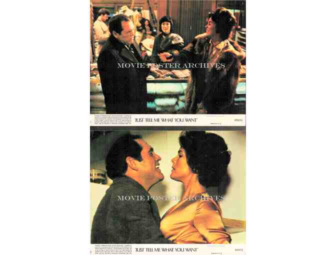 JUST TELL ME WHAT YOU WANT, 1980, mini lobby cards, Ali MacGraw