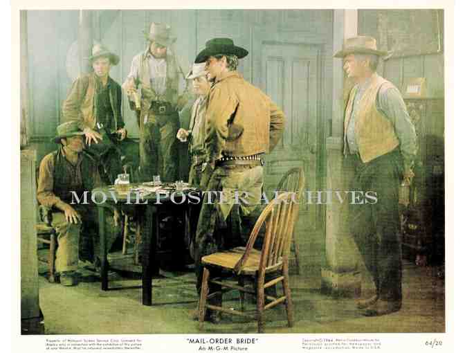 MAIL ORDER BRIDE, 1964, mini lobby cards, Buddy Ebsen, Keir Dullea