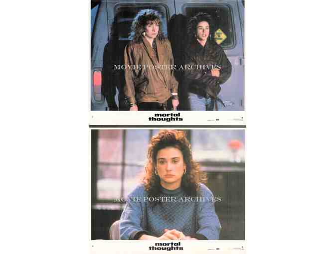 MORTAL THOUGHTS, 1991, mini lobby cards, Demi Moore, Bruce Willis