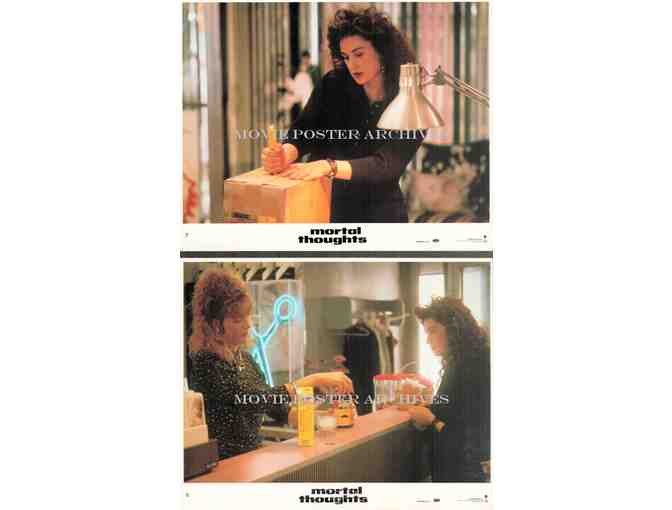 MORTAL THOUGHTS, 1991, mini lobby cards, Demi Moore, Bruce Willis