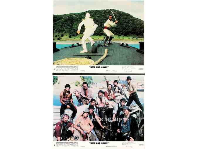 NATE AND HAYES, 1983, mini lobby cards, Tommy Lee Jones, Michael Okeefe