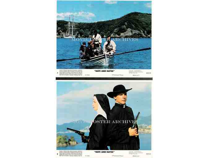 NATE AND HAYES, 1983, mini lobby cards, Tommy Lee Jones, Michael Okeefe