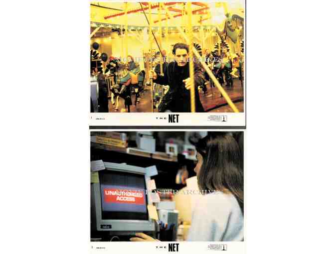 NET, 1996, mini lobby cards, Sandra Bullock, Dennis Miller