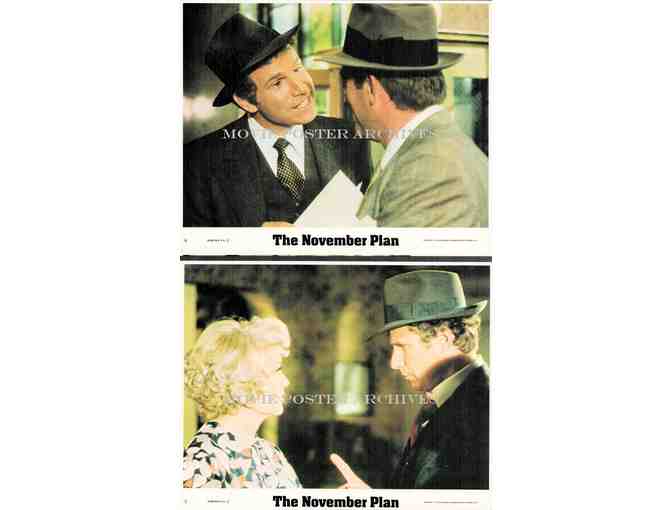 NOVEMBER PLAN, 1976, mini lobby cards, Wayne Rogers, Meredith Baxter