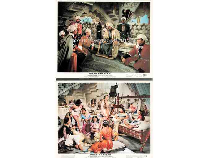 OMAR KHAYYAM, 1957, mini lobby cards, Michael Rennie, Debra Paget