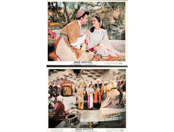 OMAR KHAYYAM, 1957, mini lobby cards, Michael Rennie, Debra Paget
