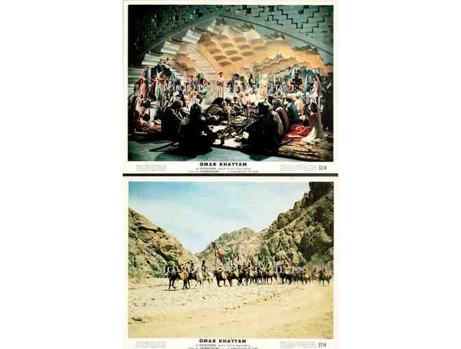 OMAR KHAYYAM, 1957, mini lobby cards, Michael Rennie, Debra Paget