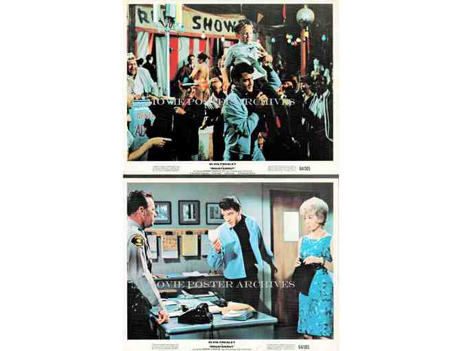 ROUSTABOUT, 1964, mini lobby cards, Elvis Presley, Barbara Stanwyck