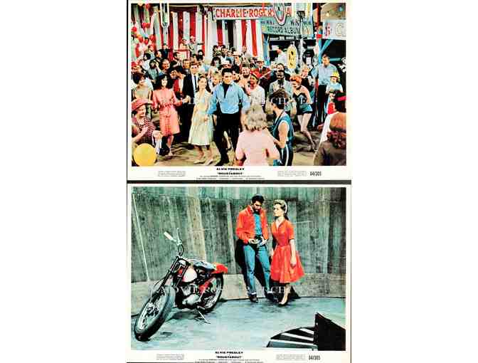 ROUSTABOUT, 1964, mini lobby cards, Elvis Presley, Barbara Stanwyck
