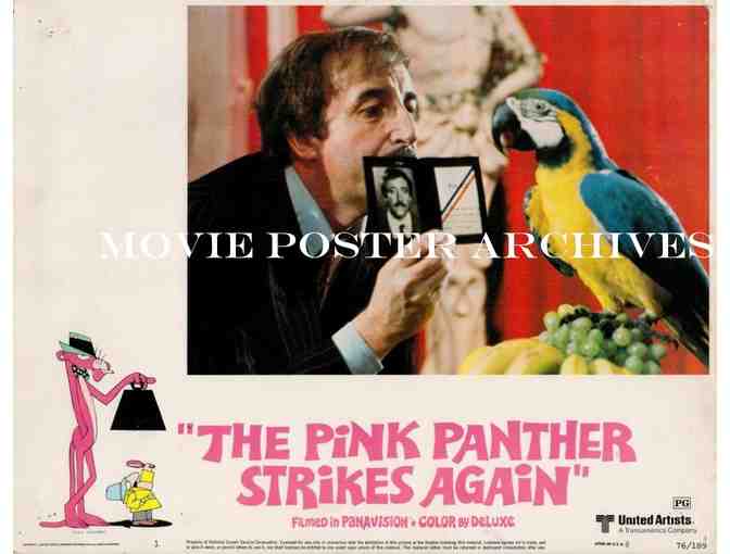 PINK PANTHER STRIKES AGAIN, 1976, lobby cards, Peter Sellers