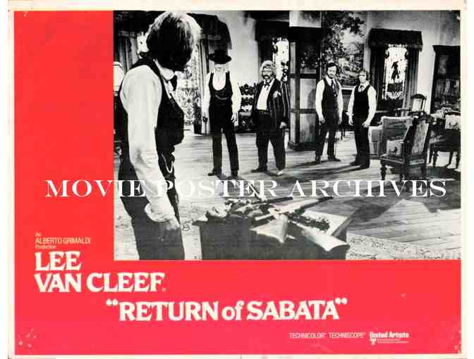 RETURN OF SABATA, 1972, lobby cards, Lee Van Cleef